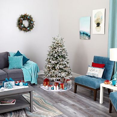 nearly natural 5-ft. Flocked Colorado Mountain Fir Artificial Christmas Tree