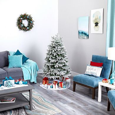 nearly natural 5-ft. Flocked Colorado Mountain Fir Artificial Christmas Tree