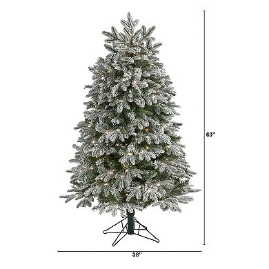 nearly natural 5-ft. Flocked Colorado Mountain Fir Artificial Christmas Tree