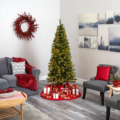nearly natural 6.5-ft. Green Valley Pine Artificial Christmas Tree