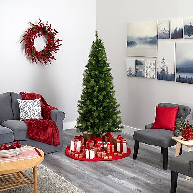 nearly natural 6.5-ft. Green Valley Pine Artificial Christmas Tree