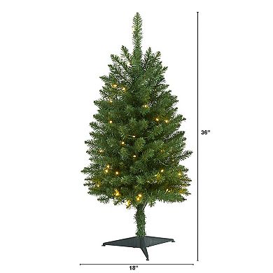 nearly natural 3-ft. Slim Green Mountain Pine Artificial Christmas Tree