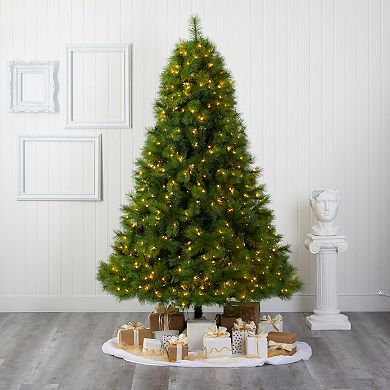 nearly natural 7.5-ft. Green Scotch Pine Artificial Christmas Tree