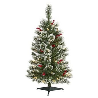 nearly natural 3-ft. Frosted Swiss Pine Artificial Christmas Tree