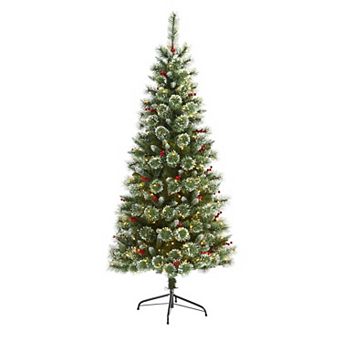 nearly natural 6-ft. Frosted Swiss Pine Artificial Christmas Tree