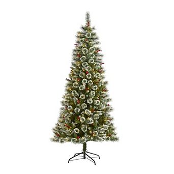 nearly natural 7-ft. Frosted Swiss Pine Artificial Christmas Tree