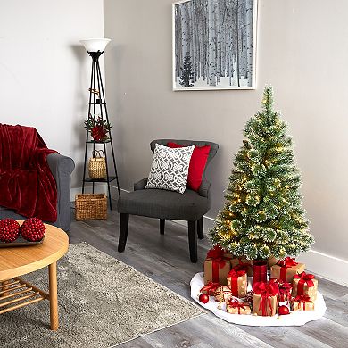 nearly natural 4-ft. Wisconsin Slim Snow Tip Pine Artificial Christmas Tree