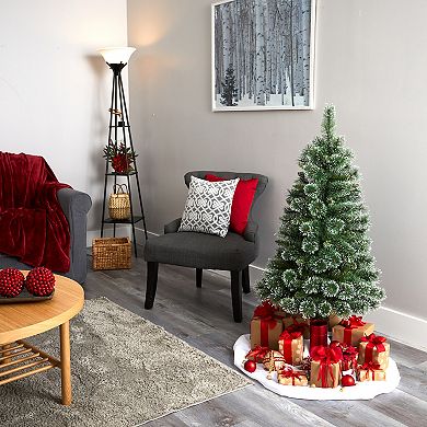 nearly natural 4-ft. Wisconsin Slim Snow Tip Pine Artificial Christmas Tree