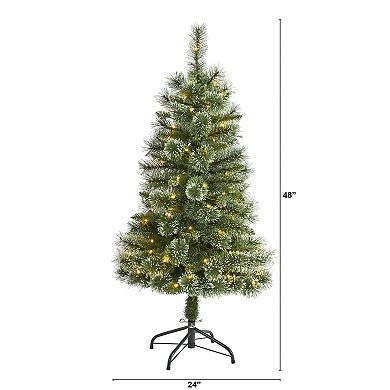 nearly natural 4-ft. Wisconsin Slim Snow Tip Pine Artificial Christmas Tree