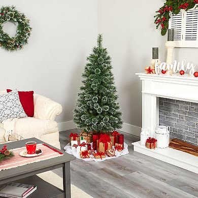 nearly natural 5-ft. Wisconsin Slim Snow Tip Pine Artificial Christmas Tree