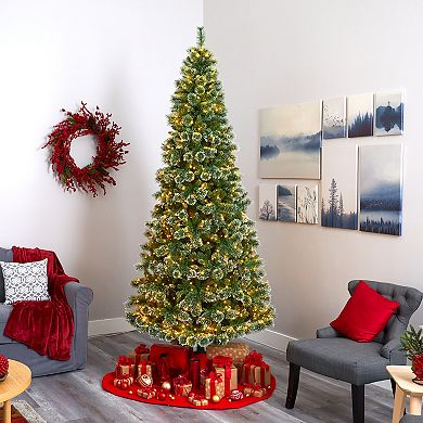 nearly natural 9-ft. Wisconsin Slim Snow Tip Pine Artificial Christmas Tree