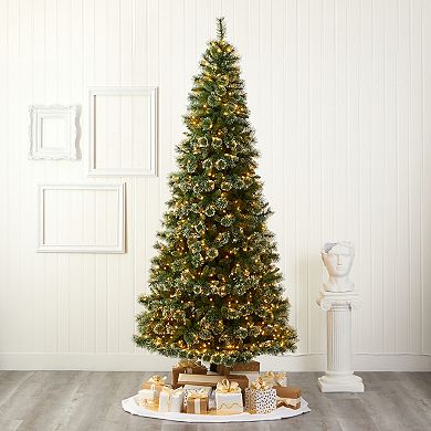 nearly natural 9-ft. Wisconsin Slim Snow Tip Pine Artificial Christmas Tree