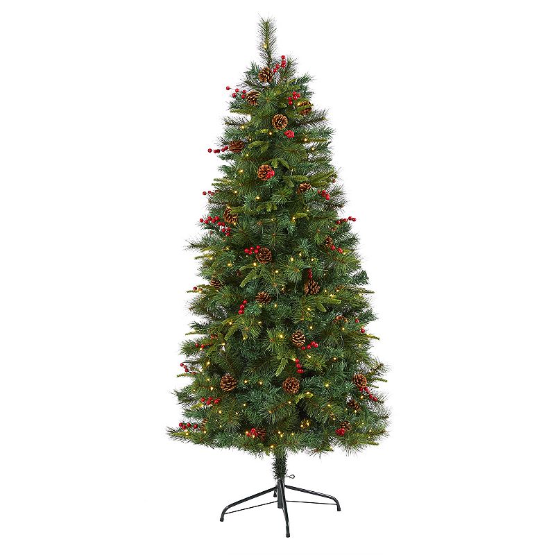 nearly natural 6-ft. Mixed Pine Artificial Christmas Tree, Green