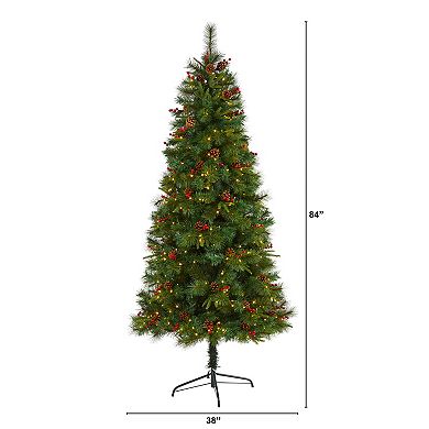 nearly natural 7-ft. Mixed Pine Artificial Christmas Tree