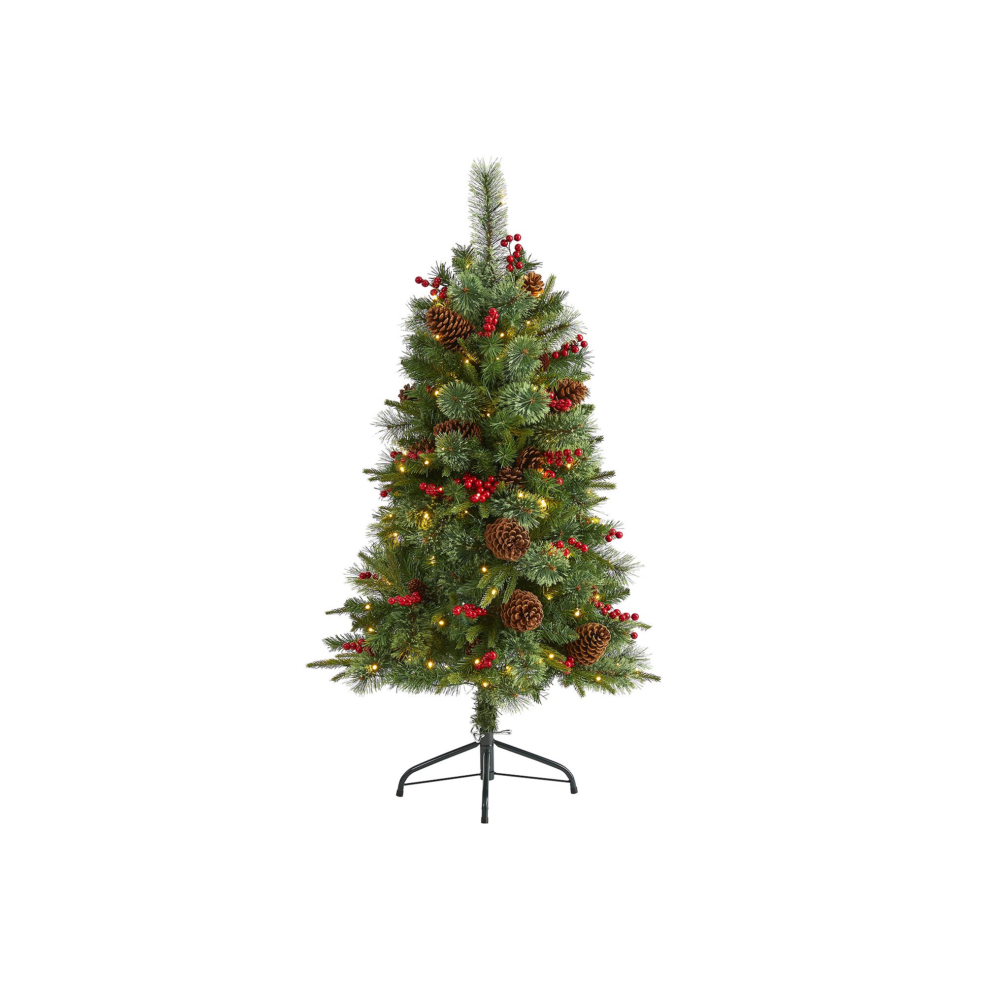 nearly natural 4-ft. Norway Mixed Pine Artificial Christmas Tree, Green