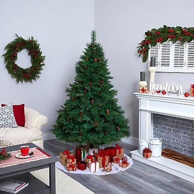 nearly natural 6-ft. West Virginia Full Bodied Mixed Pine Artificial Christmas Tree