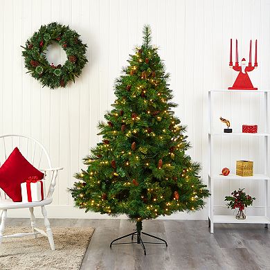 nearly natural 6-ft. West Virginia Full Bodied Mixed Pine Artificial Christmas Tree