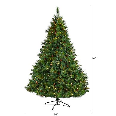 nearly natural 7-ft. West Virginia Full Bodied Mixed Pine Artificial Christmas Tree