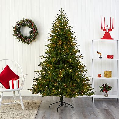 nearly natural 6.5-ft. Colorado Mountain Fir Natural Look Artificial Christmas Tree