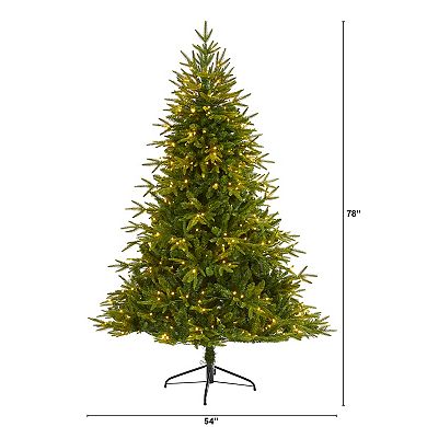 nearly natural 6.5-ft. Colorado Mountain Fir Natural Look Artificial Christmas Tree