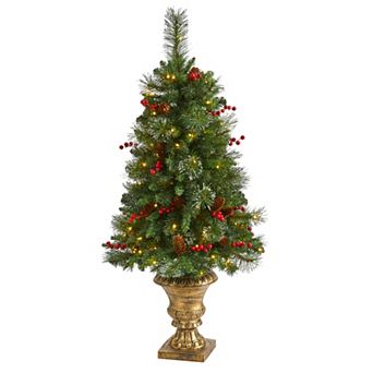nearly natural 4-ft. Pine, Pinecone and Berries Artificial Christmas Tree