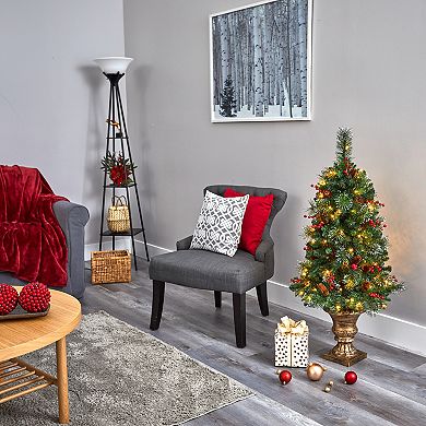 nearly natural 4-ft. Pine, Pinecone and Berries Artificial Christmas Tree