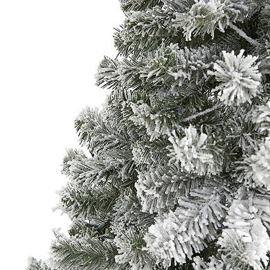 nearly natural 6-ft. Flocked West Virginia Fir Artificial Christmas Tree