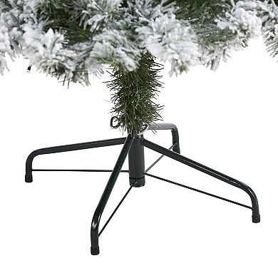 nearly natural 6-ft. Flocked West Virginia Fir Artificial Christmas Tree