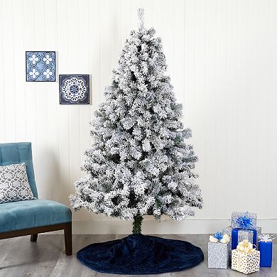 nearly natural 7-ft. Flocked West Virginia Fir Artificial Christmas Tree