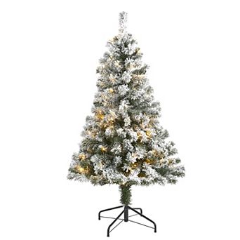 nearly natural 4-ft. Flocked West Virginia Fir Artificial Christmas Tree