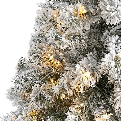 nearly natural 4-ft. Flocked West Virginia Fir Artificial Christmas Tree