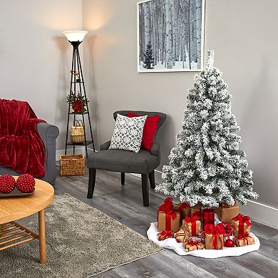 nearly natural 4-ft. Flocked West Virginia Fir Artificial Christmas Tree