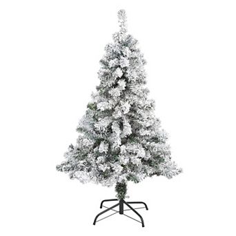 nearly natural 4-ft. Flocked Rock Springs Spruce Artificial Christmas Tree
