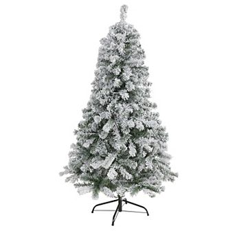 nearly natural 5-ft. Flocked Rock Springs Spruce Artificial Christmas Tree