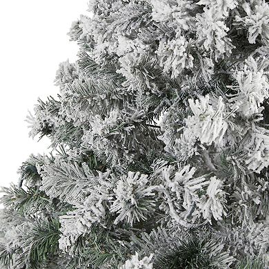 nearly natural 7-ft. Flocked Rock Springs Spruce Artificial Christmas Tree