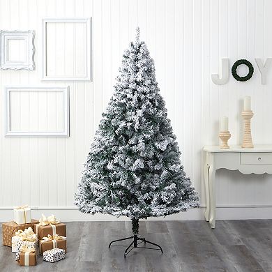 nearly natural 7-ft. Flocked Rock Springs Spruce Artificial Christmas Tree