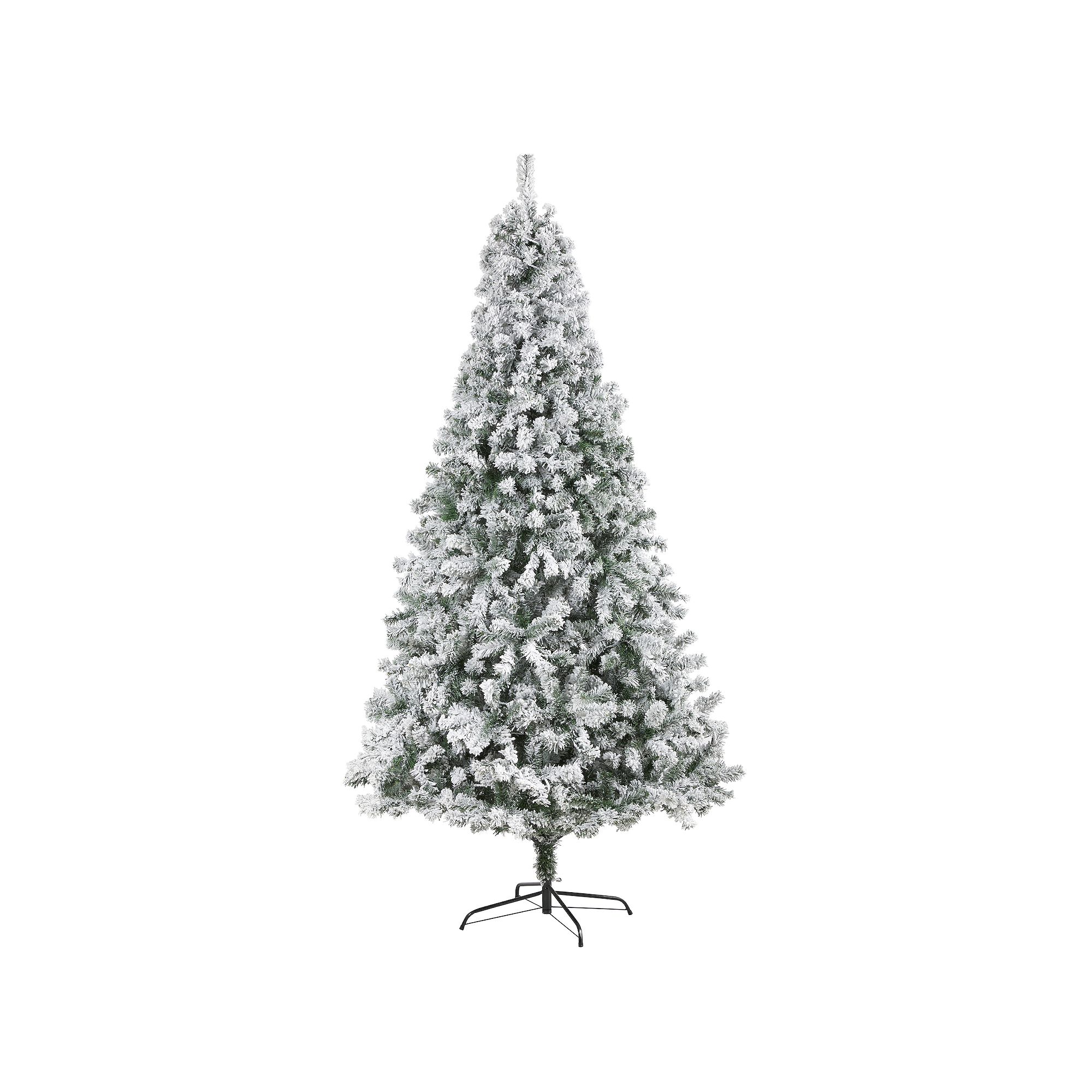 nearly natural 8-ft. Flocked Rock Springs Spruce Artificial Christmas Tree,