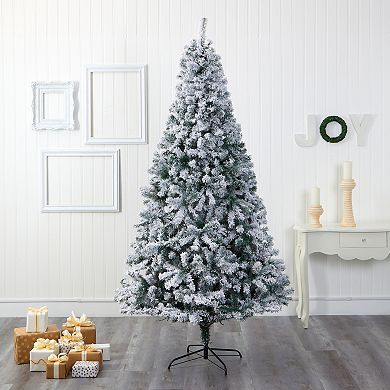 nearly natural 8-ft. Flocked Rock Springs Spruce Artificial Christmas Tree