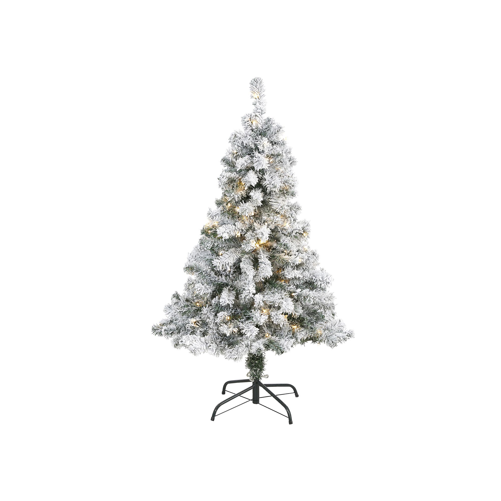 nearly natural 4-ft. Flocked Rock Springs Spruce Artificial Christmas Tree,