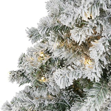 nearly natural 5-ft. Flocked Rock Springs Spruce Artificial Christmas Tree