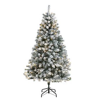 nearly natural 6-ft. Flocked Rock Springs Spruce Artificial Christmas Tree
