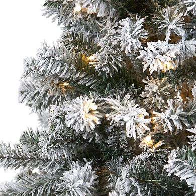 nearly natural 6-ft. Flocked Rock Springs Spruce Artificial Christmas Tree