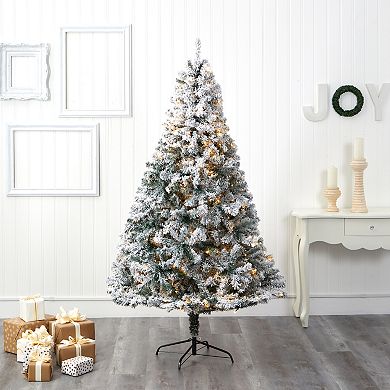 nearly natural 7-ft. Flocked Rock Springs Spruce Artificial Christmas Tree