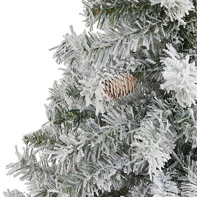 nearly natural 4-ft. Flocked White River Mountain Pine Artificial Christmas Tree