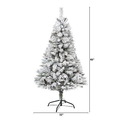 nearly natural 5-ft. Flocked White River Mountain Pine Artificial Christmas Tree