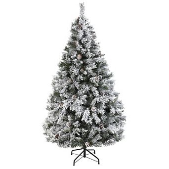 nearly natural 6-ft. Flocked White River Mountain Pine Artificial Christmas Tree
