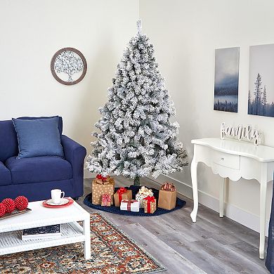 nearly natural 6-ft. Flocked White River Mountain Pine Artificial Christmas Tree