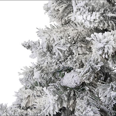 nearly natural 7-ft. Flocked White River Mountain Pine Artificial Christmas Tree