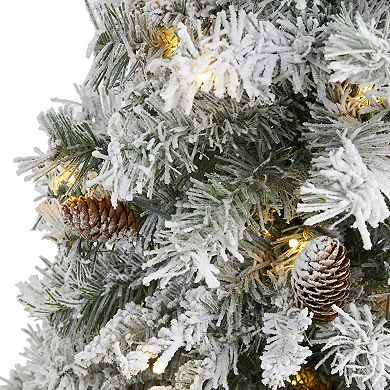 nearly natural 3-ft. Flocked White River Mountain Pine Artificial Christmas Tree