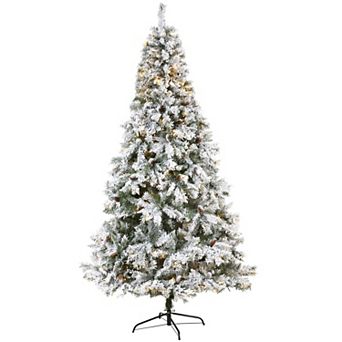 nearly natural 8-ft. Flocked White River Mountain Pine Artificial Christmas Tree